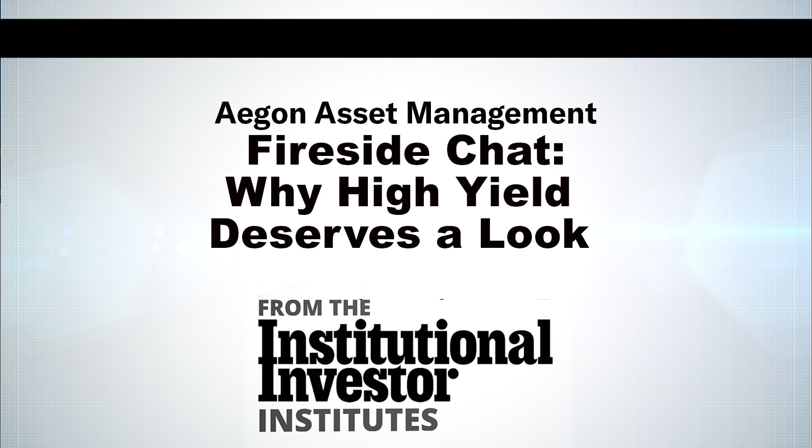 与Aegon的Fireside聊天：为什么高产值得一看