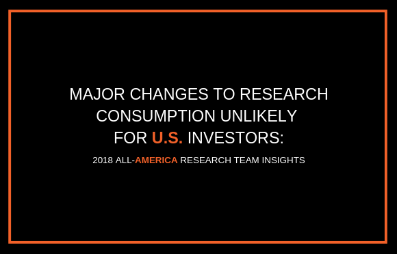 对美国投资者来说，研究消费不太可能发生重大变化