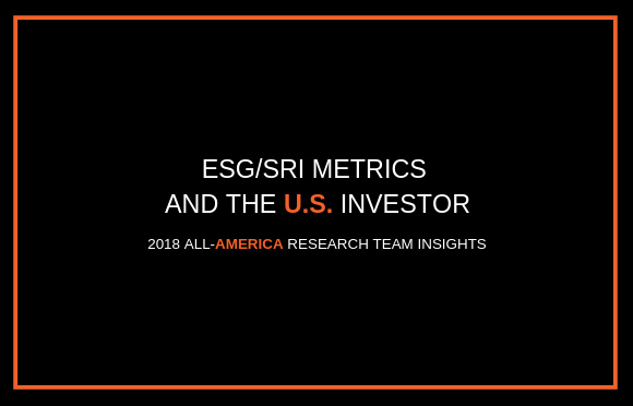 ESG/SRI指标与美国投资者
