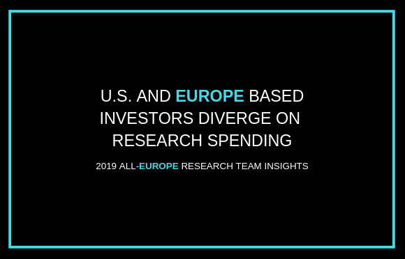 美国和欧洲投资者在研究支出上存在分歧