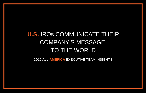 美国的IROs向世界传达他们公司的信息