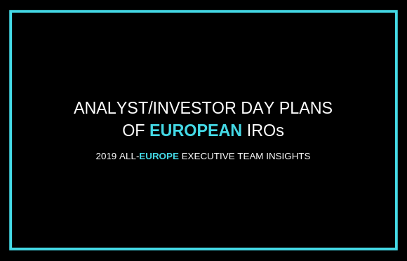 欧洲独立投资机构的分析师/投资者日计划
