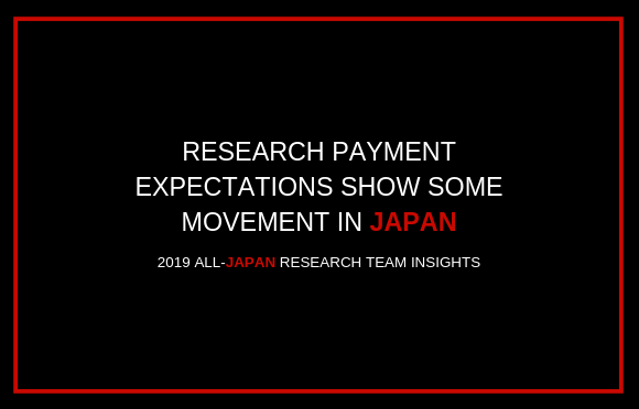 日本的研究报酬预期出现了一些变化