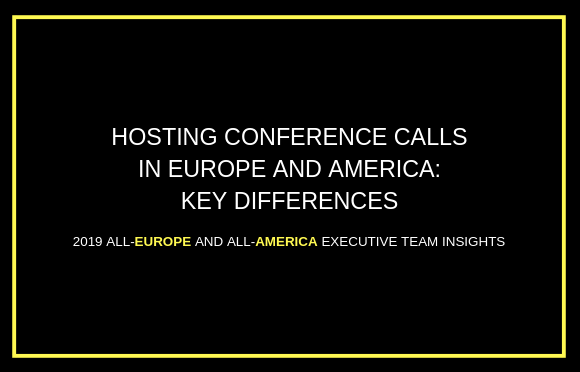 在欧洲和美国主持电话会议:主要区别